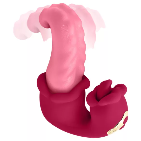 Teazers - dubbeltungad vibrator - vattentät - silikon - rosa