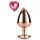 Gleaming Love - analplugg aluminium hjärtformad sten roséguld