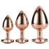 Gleaming Love - hjärtformade analplugg set roseguld (3 delar)