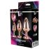 Gleaming Love - hjärtformade analplugg set roseguld (3 delar)