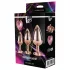 Gleaming Love - analpluggsset hjärta - roseguld - 3 delar