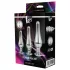 Gleaming Love - anal topp‑pluggsats (silver, 3‑delad)