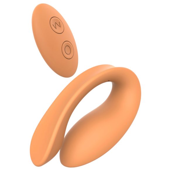 Glam - laddbar parvibrator med fjärrkontroll (orange)