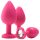 Flirts analträning kit - analplugg set (3 st) - rosa