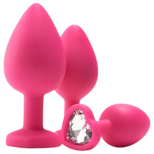 Flirts analträning kit - analplugg set (3 st) - rosa