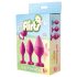Flirts analträning kit - analplugg set (3 st) - rosa