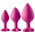 Flirts analträning kit - analplugg set (3 st) - rosa