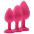 Flirts analträning kit - analplugg set (3 st) - rosa