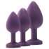 Flirts analträningkit - analplugg set (3 st) - lila