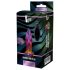 Glamour Glass - koniskt, glas analsvibrator med radio (färgglad)