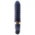 Goddess - uppvärmd räfflad vibrator (mörkblå)