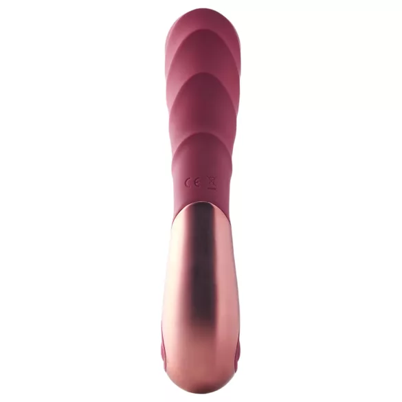 Dinky Jimmy K. Duo - uppladdningsbar rabbit-vibrator med klitorisstimulans - röd