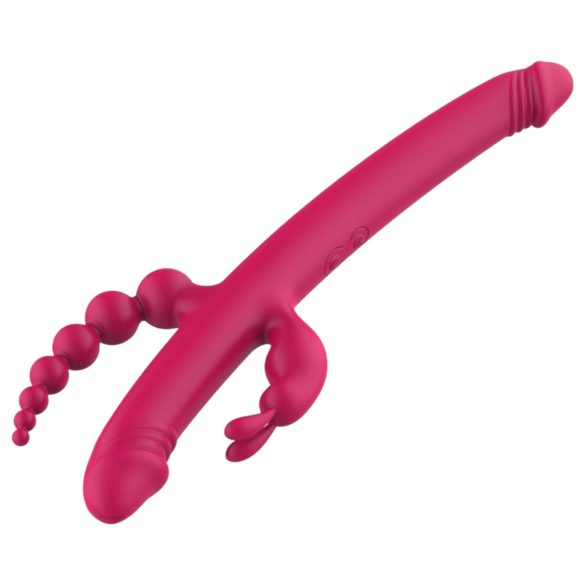 Dreamtoys - vibrator med fjärrkontroll - 4 armar - uppladdningsbar - rosa