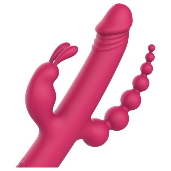 Dreamtoys - vibrator med fjärrkontroll - 4 armar - uppladdningsbar - rosa