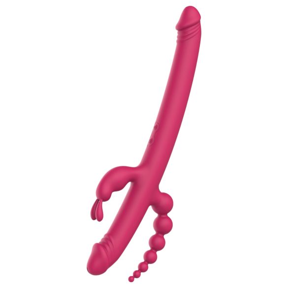 Dreamtoys - vibrator med fjärrkontroll - 4 armar - uppladdningsbar - rosa