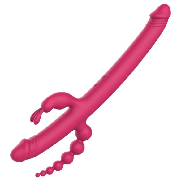 Dreamtoys - vibrator med fjärrkontroll - 4 armar - uppladdningsbar - rosa