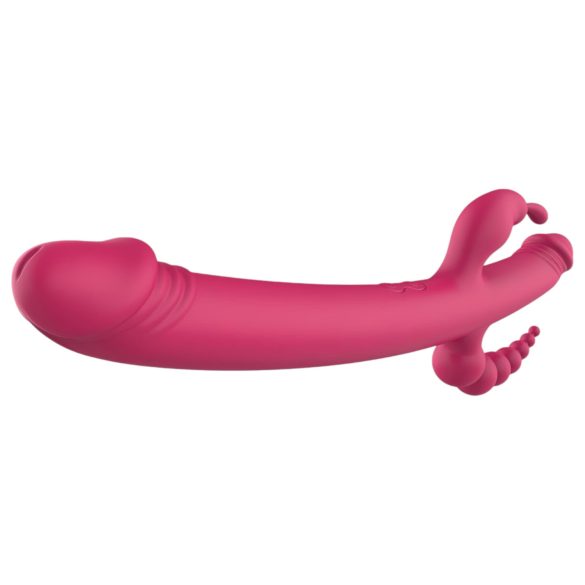 Dreamtoys - vibrator med fjärrkontroll - 4 armar - uppladdningsbar - rosa