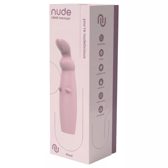 Nude Hazel - klitorisstimulator vibrator med kaninöron - uppladdningsbar - lila