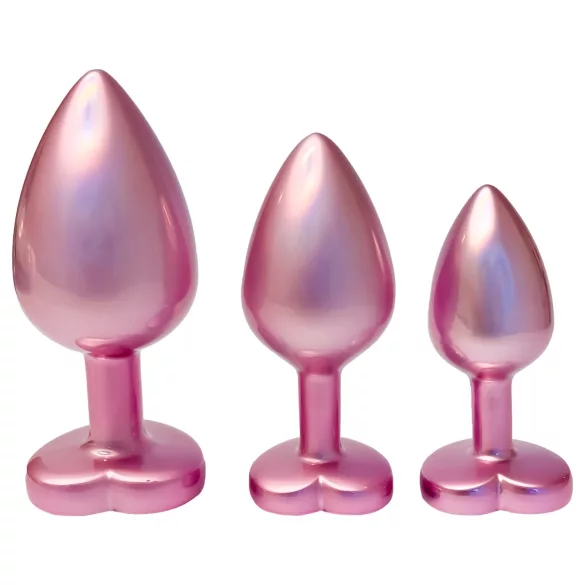 Dreamtoys Gleaming Love - hjärtformad analpluggset (rosa)
