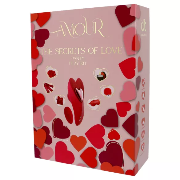 Dreamtoys Amour - bärbart trosvibrator-set (röd)