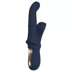   Goddess Iris - pärlbesatt vibrator med klitoriskläpp (blå)