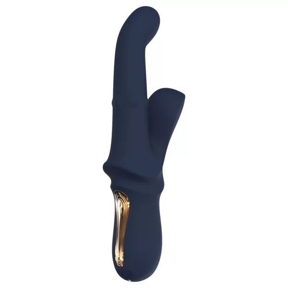 Goddess Iris - pärlbesatt vibrator med klitoriskläpp (blå)