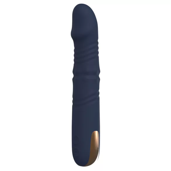 Goddess - roterande vibrator med skjutande pärlor (mörkblå)