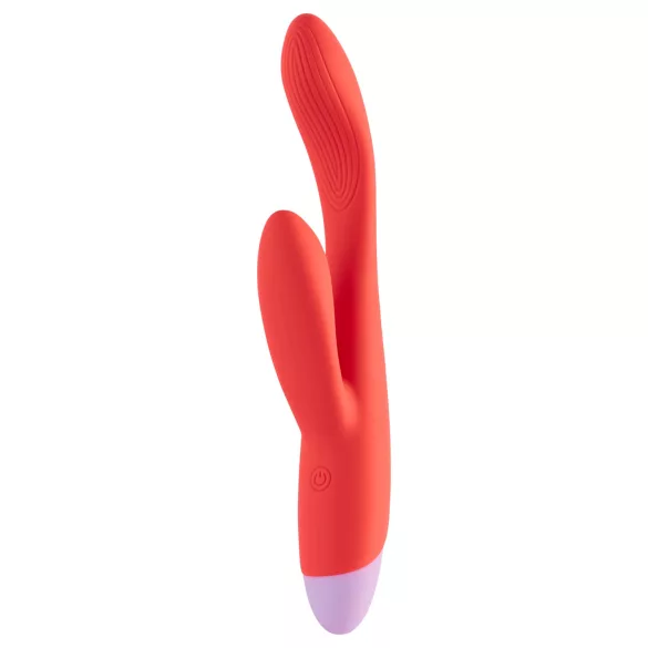 Dreamtoys - Rabbitvibrator med klitorisstimulans - röd