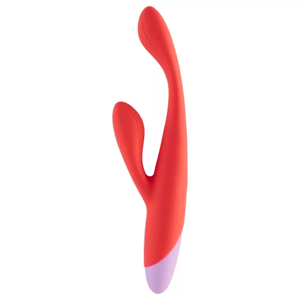 Dreamtoys - Rabbitvibrator med klitorisstimulans - röd