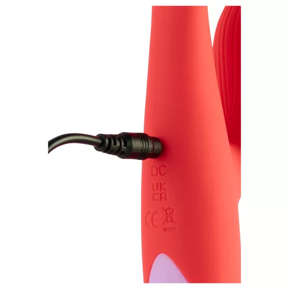 Dreamtoys - Rabbitvibrator med klitorisstimulans - röd