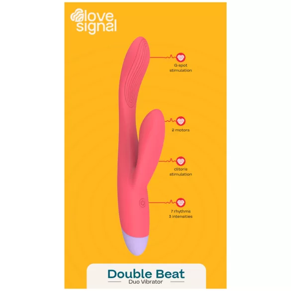 Dreamtoys - Rabbitvibrator med klitorisstimulans - röd