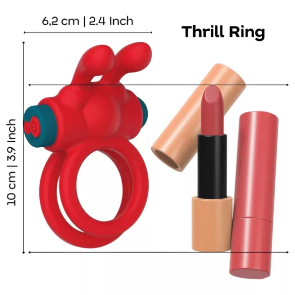 Dreamtoys Love Signal - vibrerande penisring (röd)
