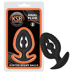 Kiotos - silikon analplugg med expander S (svart)