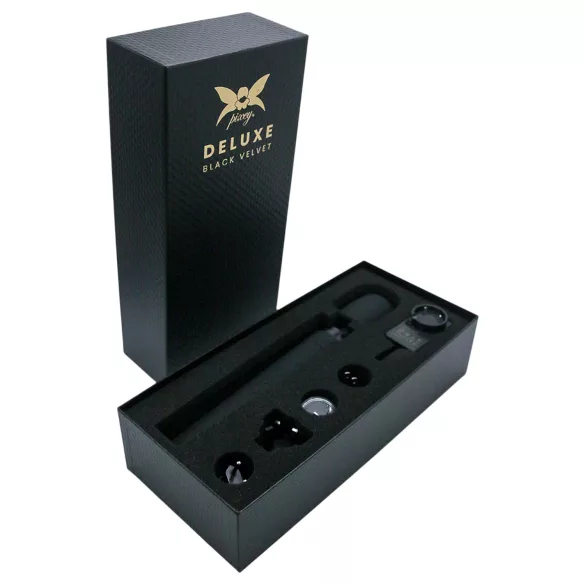 Pixey Deluxe Black Velvet - stavvibrator L (svart)