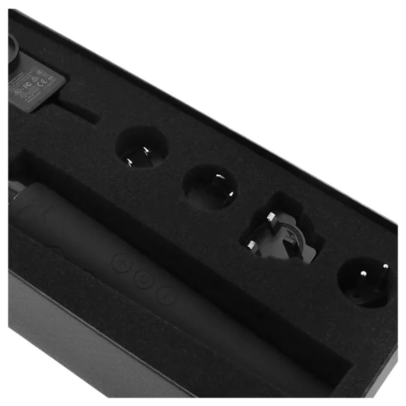 Pixey Deluxe Black Velvet - stavvibrator L (svart)