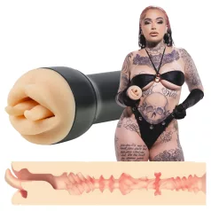   Kiiroo Feel Leigh Raven - konstgjord mun med uppskuren tunga (naturell)