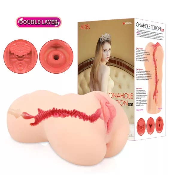 Kokos Onahole 001 XL - naturtrogen onanidocka / konstgjord vagina (natur)