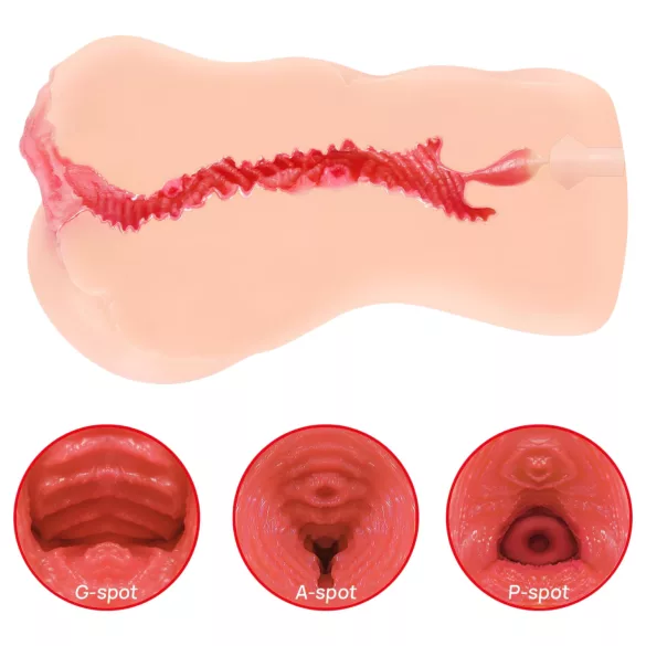 Kokos Onahole 001 XL - naturtrogen onanidocka / konstgjord vagina (natur)