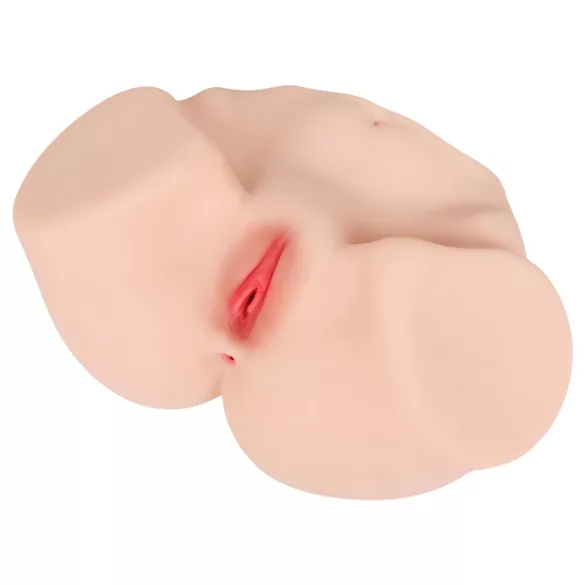Kokos Maria - verklighetstrogen konstgjord vagina och anus i torsomodell (hudfärgad)