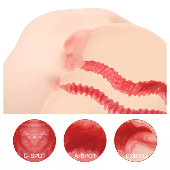 Kokos Vanilla 004 - realistisk torsomasturbator - naturfärg