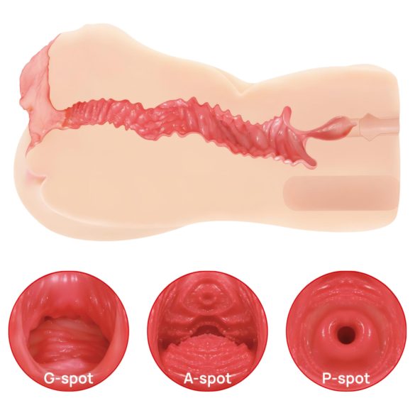 Kokos Onahole 004 - dubbel lager masturbator - naturfärgad