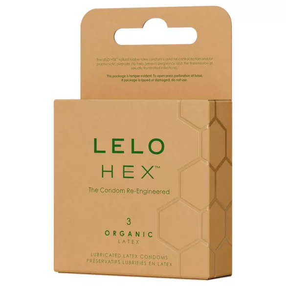 LELO Hex Organic - kondom - ekologisk latex - 3 st