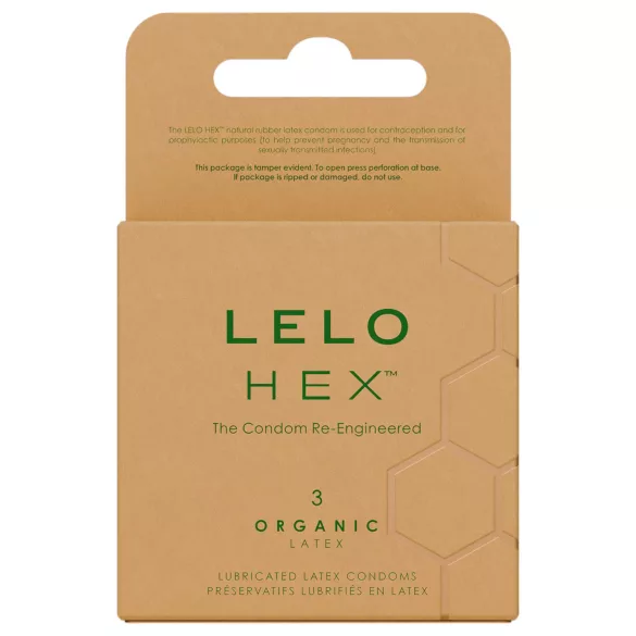LELO Hex Organic - kondom - ekologisk latex - 3 st