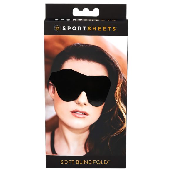 Sportsheets - mjuk ögonmask med resår (svart)