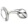 Njoy M - medelstor analplugg i metall (silver)