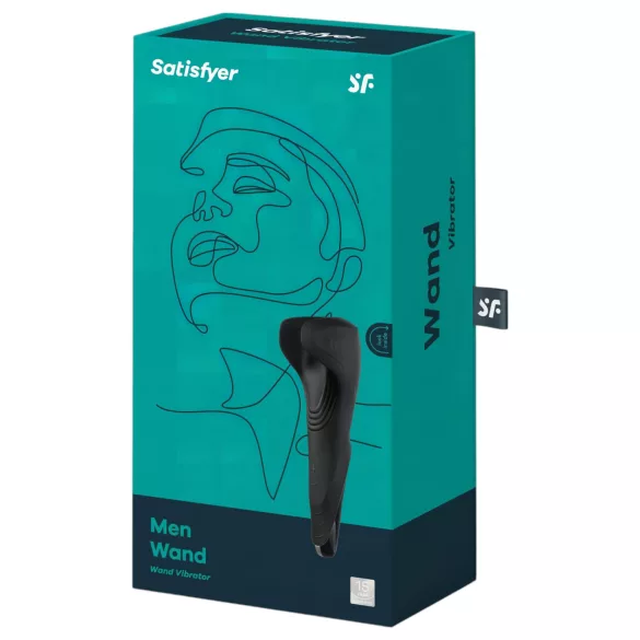 Satisfyer Men Wand - penistimulator vibrator - uppladdningsbar vattentät svart