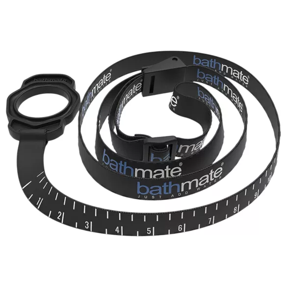 Bathmate Shower Strap - pumphållare med mätremsa (svart)