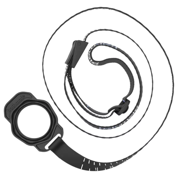 Bathmate Shower Strap - pumphållare med mätremsa (svart)