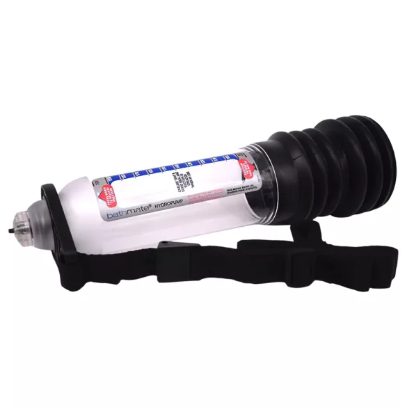 Bathmate Shower Strap - pumphållare med mätremsa (svart)