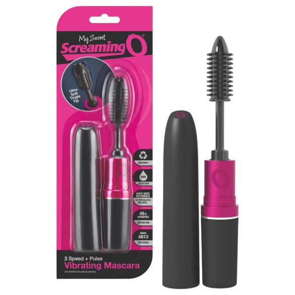 Skrikande Mascara - vibrerande spiral (svart-rosa)